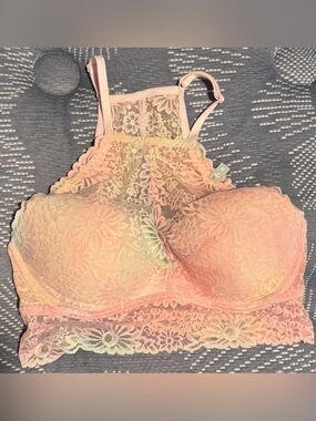 Lace Bralette - Soft Peach Pink Feminine Comfort